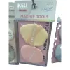 The yellow and pink heart-shaped makeup sponge set and the beauty egg makeup tool fit well and do not absorb powder Item Picture